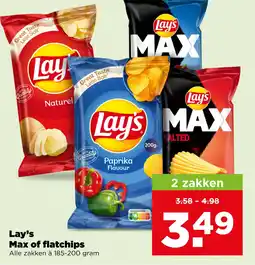 PLUS Lay's max of flatchips aanbieding