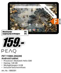 MediaMarkt PEAQ PET 11080-2K628E Android Tablet aanbieding