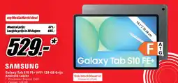 MediaMarkt SAMSUNG Galaxy Tab S10 FE+ WiFi 128 GB Grijs Android tablet aanbieding