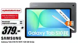MediaMarkt Samsung Galaxy Tab S10 FE WiFi 128 GB Grijs Android tablet aanbieding