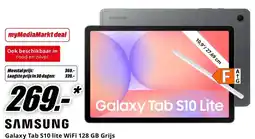 MediaMarkt Samusng Galaxy Tab S10 Lite WiFi 128 GB Grijs Android Tablet aanbieding