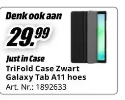 MediaMarkt Just in Case TriFold Case Zwart Galaxy Tab A11 hoes aanbieding