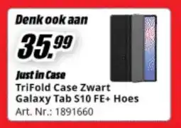 MediaMarkt Justin Case TriFold Case Zwart Galaxy Tab S10 FE+ Hoes aanbieding