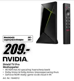 MediaMarkt NVIDIA Shield TV Pro Mediaspeler aanbieding