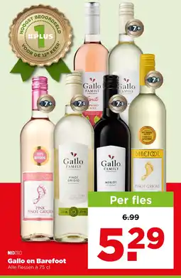 PLUS Gallo en barefoot aanbieding