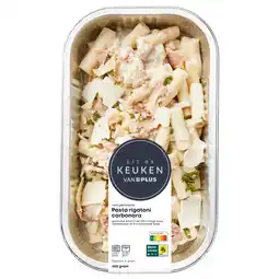 PLUS Uit de keuken van PLUS Rigatoni Carbonara aanbieding