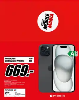 MediaMarkt iPhone 15 Smartphone aanbieding