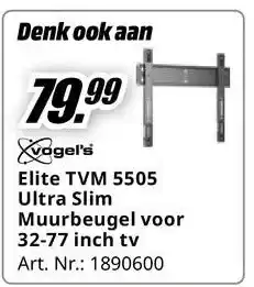 MediaMarkt Elite TVM 5505 Ultra Slim Muurbeugel voor TV aanbieding