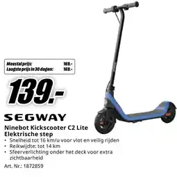 MediaMarkt SEGWAY Ninebot Kickscooter C2 Lite Elektrische step aanbieding