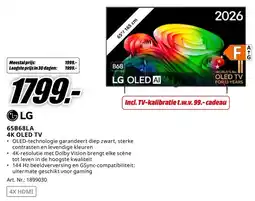 MediaMarkt LG 65B68LA 4K OLED TV aanbieding
