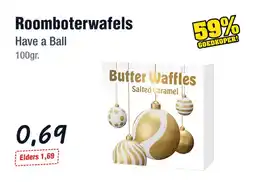 Budget Food Roomboterwafels Have a Ball aanbieding