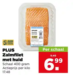 PLUS Plus zalmfilet met huid aanbieding