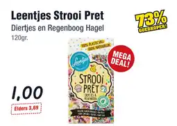 Budget Food Leentjes Strooi Pret Diertjes en Regenboog Hagel aanbieding