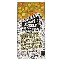 PLUS Johnny Doodle White matcha macadamia cookie aanbieding