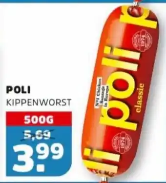 Sahan Supermarkten poli kippenworst aanbieding