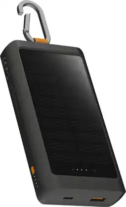 Coolblue Xtorm Go 2 Solar Power Bank 10.000 mAh met Snelladen en Zaklamp Zwart aanbieding