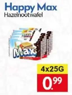 Tanger Markt Happy Max Hazelnootwafel aanbieding