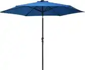 Bol.com vidaXL - Parasol - met - LED-verlichting - en - stalen - paal - 300 - cm - azuurblauw aanbieding