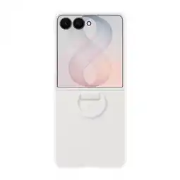 MediaMarkt Samsung Silicone Ring Magnet Telefoonhoesje Voor Samsung Z Flip8 Wit aanbieding