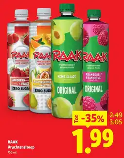 Lidl Raak Vruchtensiroop aanbieding