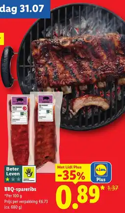 Lidl BBQ-spareribs aanbieding