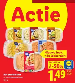 Lidl Alle broodsalades aanbieding