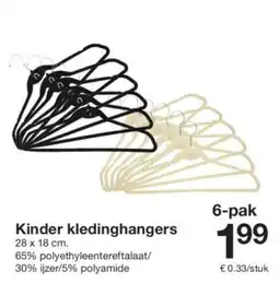 Zeeman Kinder kledinghangers aanbieding