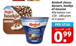 Hoogvliet Almhof choco dessert, hoekje of mousse aanbieding
