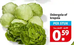 Hoogvliet IJsbergsla of kropsla aanbieding
