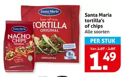 Hoogvliet Santa maria tortilla's of chips aanbieding