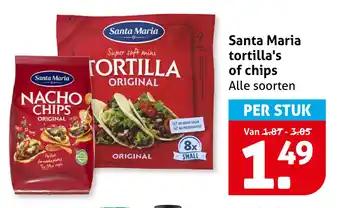 Santa maria tortilla's of chips