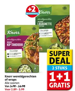 Hoogvliet Knorr wereldgerechten of wraps aanbieding