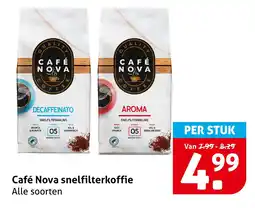 Hoogvliet Café nova snelfilterkoffie aanbieding