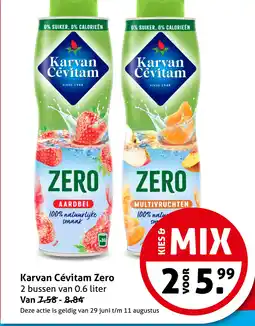 Hoogvliet Karvan cévitam zero aanbieding