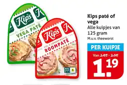 Hoogvliet Kips paté of vega aanbieding
