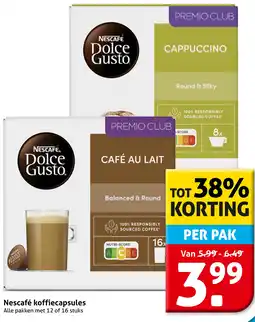 Hoogvliet Nescafé koffiecapsules aanbieding