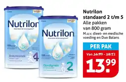 Hoogvliet Nutrilon standaard 2 t/m 5 aanbieding