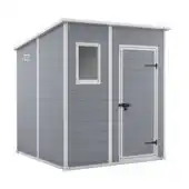 Bol.com Keter Manor Pent 66 Tuinhuis - 183,5x183x200,5cm - Grijs aanbieding