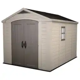 Bol.com Keter Factor 8x11 Tuinhuis - 256,5x243x331,5cm – Taupe/Beige aanbieding