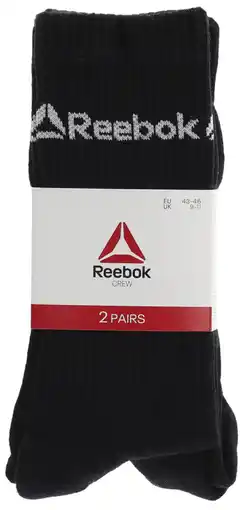 Dirk Reebok Sportsokken crew zwart-wit 35-46 aanbieding