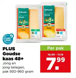 PLUS PLUS Goudse kaas 48+ aanbieding