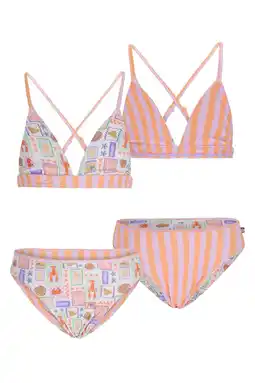 Wehkamp Like Flo reversible triangel bikini oranje/lila aanbieding