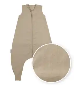 Wehkamp Meyco linnen slaapoverall jumper Studio Collection taupe aanbieding