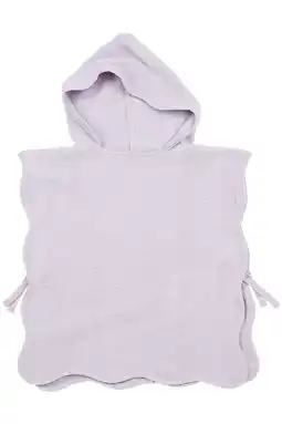 Wehkamp Meyco badstof badponcho Wavy soft lavender 1-3 jaar aanbieding