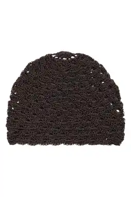 Wehkamp Mango crochet muts donkerbruin aanbieding
