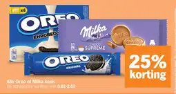 Albert Heijn Alle Oreo of Milka Koek aanbieding