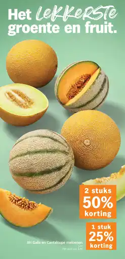 Albert Heijn AH Galia en Cantaloupe Meloenen aanbieding