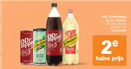 Albert Heijn Alle Schweppes en Dr. Pepper aanbieding