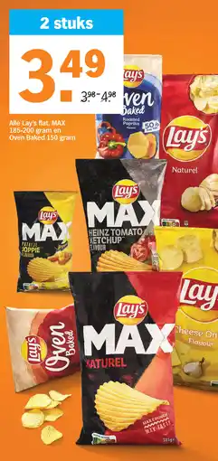 Albert Heijn Alle Lay's flat, Max en Oven Baked aanbieding
