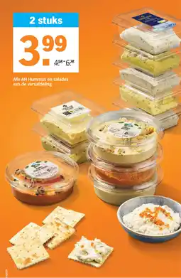 Albert Heijn Alle AH Hummus en Salades van de Versafdeling aanbieding